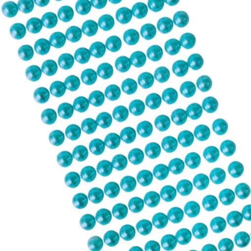 Meias Pérolas Adesivas Azuis 6mm - 216 pcs