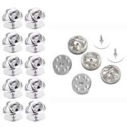 Pins Metálicos Prateados - 10 pcs