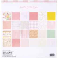 Papel de Scrapbooking Hello Little Girl 30x30cm