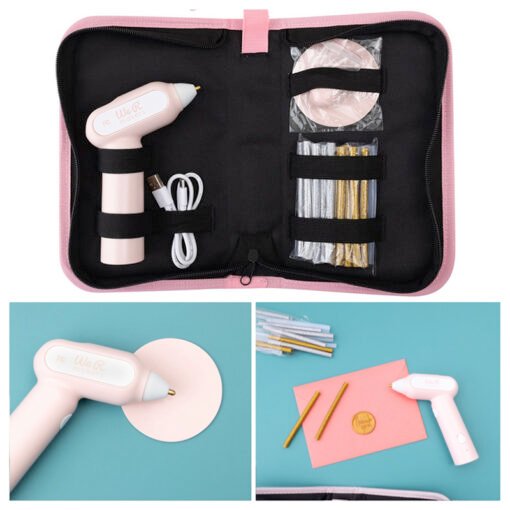 Kit Pistola de Cola Quente Creative Flow Rosa