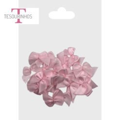 Mini Laços de Fita Rosa Claro - 20 pcs
