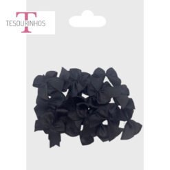 Mini Laços de Fita Pretos - 20 pcs