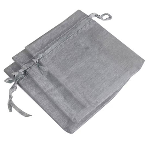 Saco de Organza Cinza 11x8cm