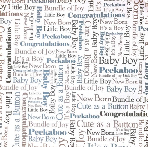 Folha de Papel de Scrapbooking It's a Boy 1 30x30cm