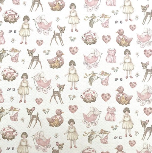 Folha de Papel de Scrapbooking It's a Girl 5 30x30cm