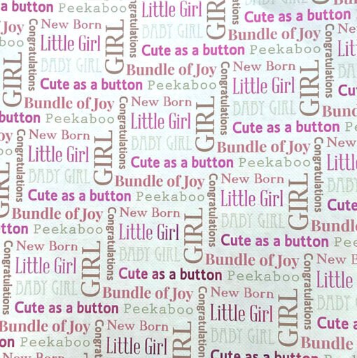 Folha de Papel de Scrapbooking It's a Girl 1 30x30cm