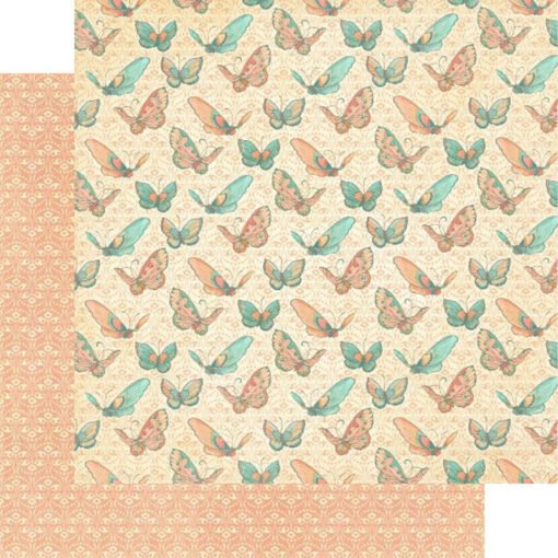 Folha de Papel de Scrapbooking Heart Song 20x20cm