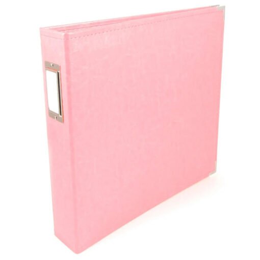 Álbum em Couro Rosa 30x30cm
