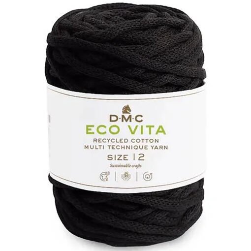 Novelo de Algodão Eco Vita 12 - Preto