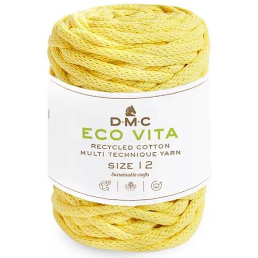 Novelo de Algodão Eco Vita 12 - Amarelo