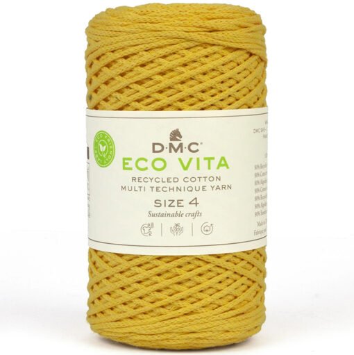 Novelo de Algodão Eco Vita 4 - Amarelo