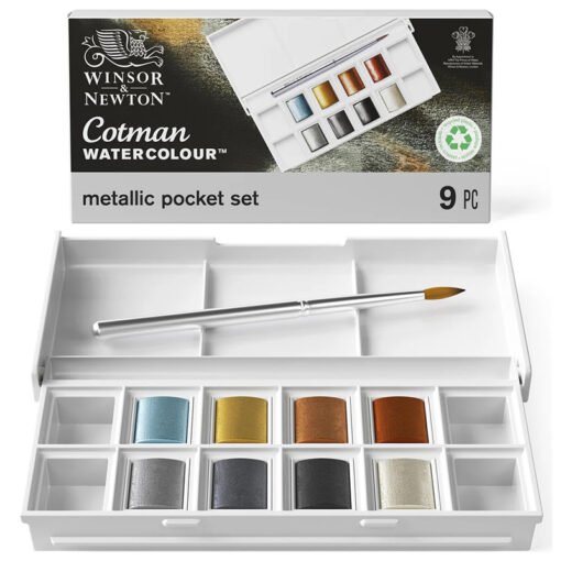 Aquarelas Cotman Set Metallic Pocket – 9 pcs
