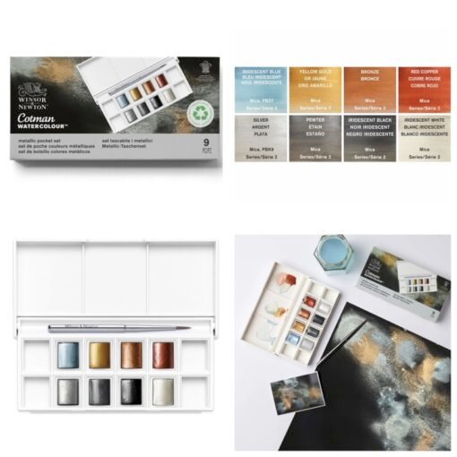Aquarelas Cotman Set Metallic Pocket – 9 pcs