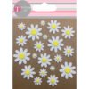 Margaridas em EVA Glitter Branco – 20 pcs
